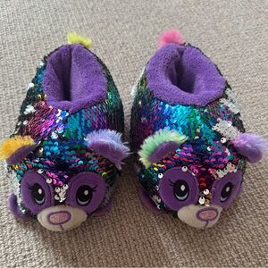 Build a Bear Colorful Sequin Animal Slippers